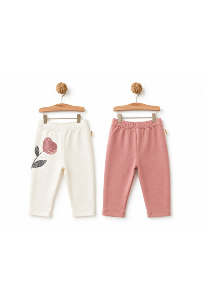 BabyCosy Organic Wear 100% Organic Cotton 2-Piece Baby Girl Pants Set Floral ...