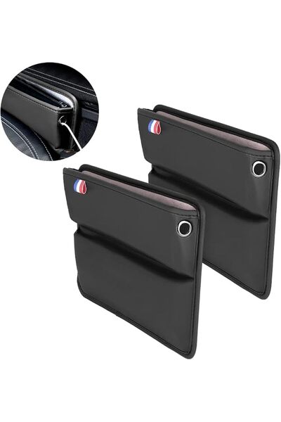 AZONEE 2 Pcs Car Seat Gap Filler Organizers, PU Leather Auto Seat Gap Storage...
