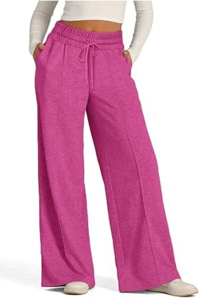 GENERAL onlypuff Women's High Waisted Wide Leg Sweatpants Casual Yoga Jogger ...