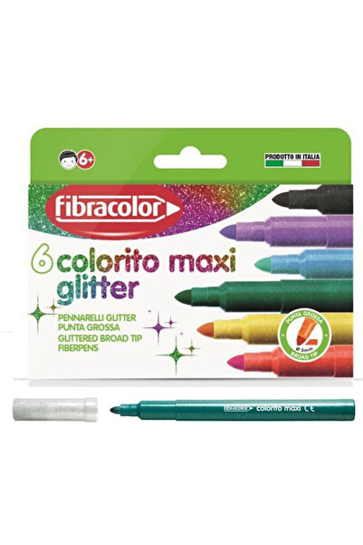 MC Micostore Carioca Fibracolor Colorito Maxi Glitter 6 culori