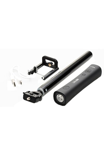 E-BODA Selfie stick extensibil, Baterie portabilă, Bluetooth, 93 cm, Negru