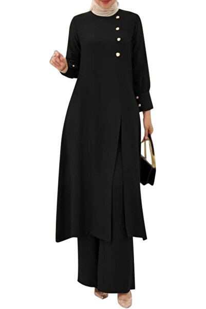 GENERAL ODIZLI Women's Muslim 2 Pieces Sets Long Sleeve Button Down Shirt and...