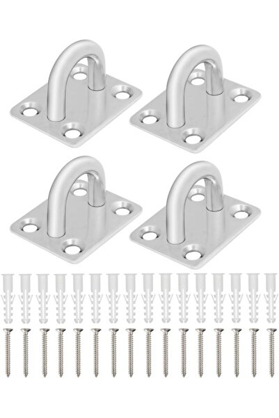 STARSTAR 40 Hook Steel Stainless wall Ring M8 Hook Heavy Duty x 50mm Suitable...