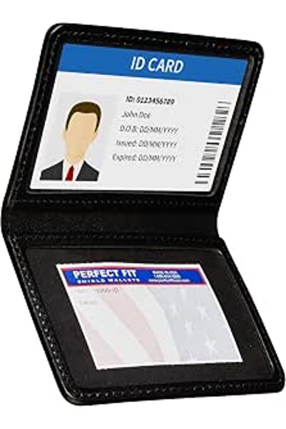 Perfect Fit Shield Wallets 2 حاملة جوازات هوية من الجلد باللون الوردي، ثنائية...