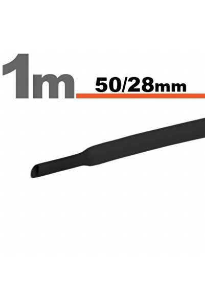 Alista Home Black heat shrink tube 50/28 mm, electrical cable insulation tube...