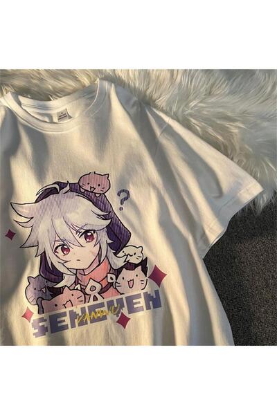 DEEFWEAR Mi̇ngalondon Girl Seneven White Unisex Oversize T-Shirt