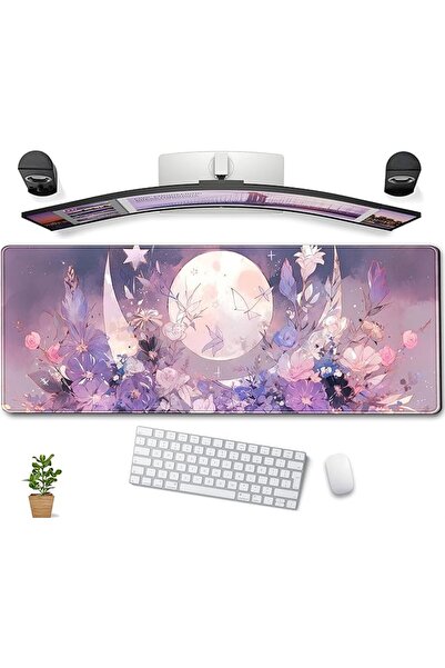 GENERAL Cherry Blossom Mouse Pad Kawaii Pink XL Large Extended Gaming Desk Ma...