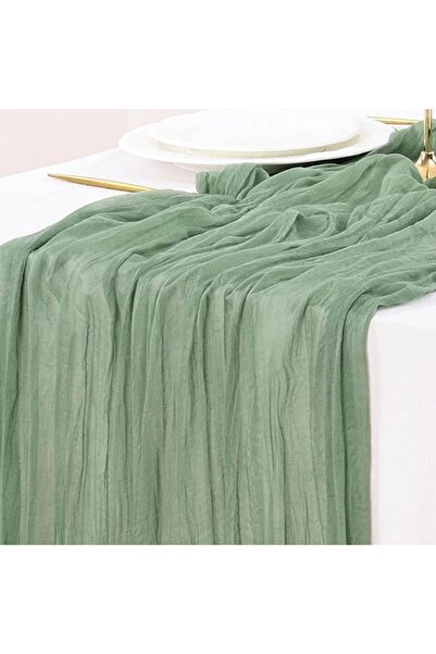 GENERAL Cheesecloth Table Runner 13.3ft Boho Gauze Cheese Cloth Table Runner ...