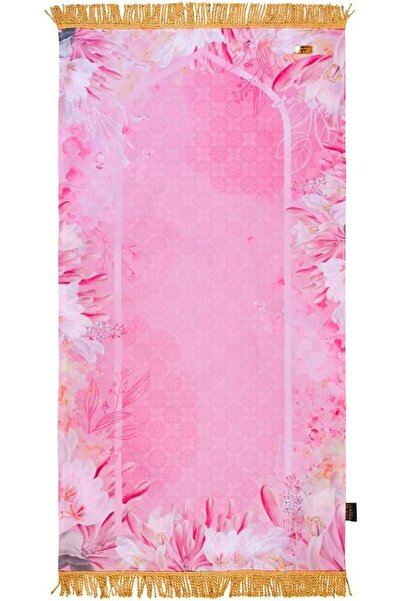 Hilalful Golden Tassel Charming Blue Prayer Mat | Muslim Pray Rug for Women |...