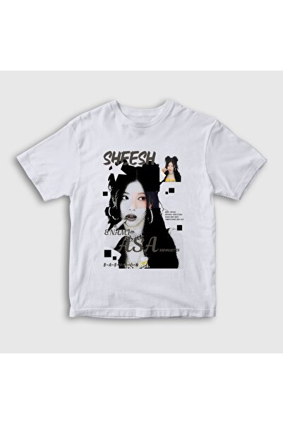 Presmono Unisex Kids White Enami Asa Sheesh K-Pop Babymonster T-Shirt 619755Tt