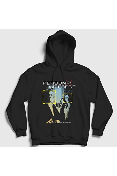 Presmono Unisex Black Poster Person of Interest Hooded Sweatshirt 620627Tt