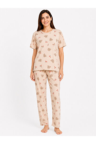 Moda hida Kadın Pijama Takımı | Kısa Kollu Rahat Günlük Pijama Takımı