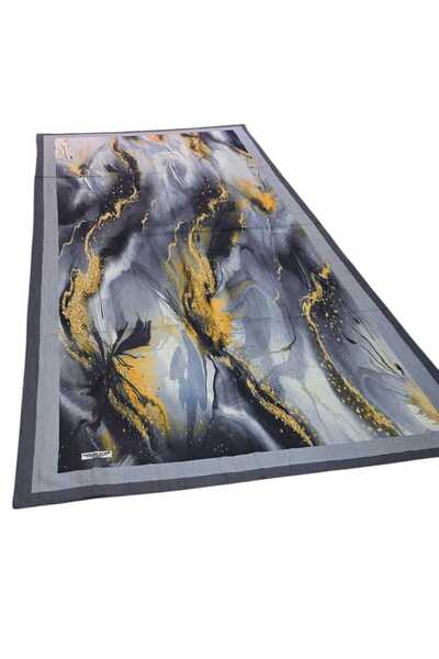 İSTANBULSTYLEMODA Patterned Bamboo Shawl Gray - Silver
