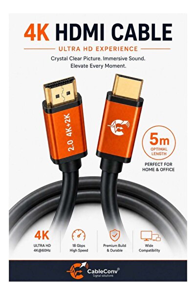 Generic CABLE CONV 4K HDMI 2.0 Cable 5M | 18Gbps High Speed | 4K@60Hz Ultra H...