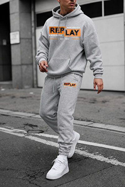 PAVRO Tracksuit Set Sweatshirt Tracksuit Oversize Shaped Comfortable Fit Qual...