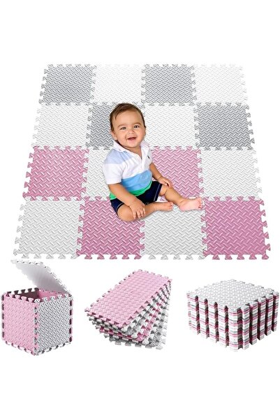 Winsoyya 16 Tiles Soft Non-Toxic Baby Play Mat, Colorful Jigsaw Puzzle Play M...