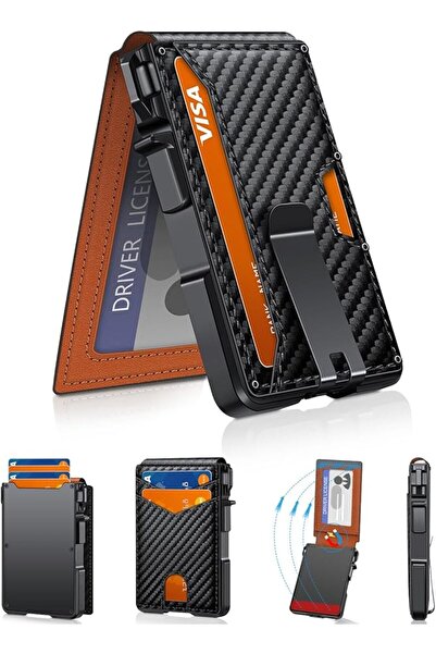 GENERAL Men's Minimalist Wallet with Money Clip & ID Window - RFID Blocking S...