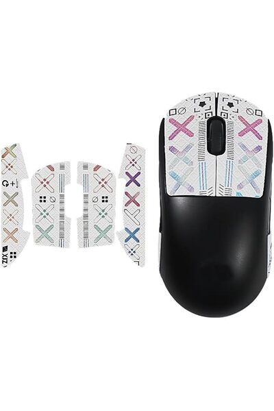 Generic Mouse Sweat Absorption Sticker 6D Pattern Protective Stickers Kit,Sem...