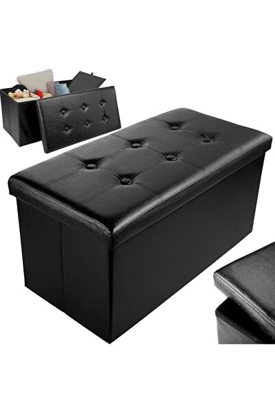 Winsoyya Ottoman Storage Box, Storage Stool, Foldable Storage Boxes, Toy Stor...
