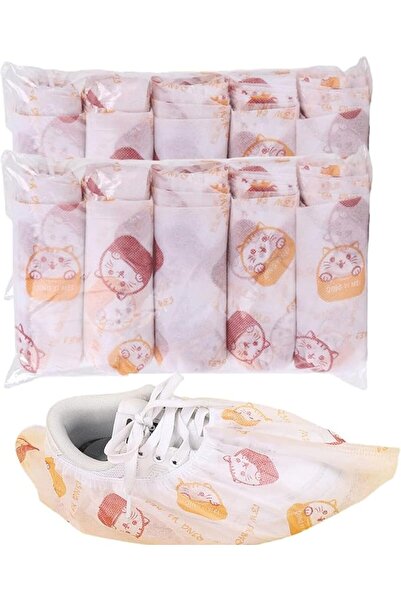 AZONEE Disposable Shoe Covers, 50 Pairs Disposable Printed Cartoon Shoe Cover...