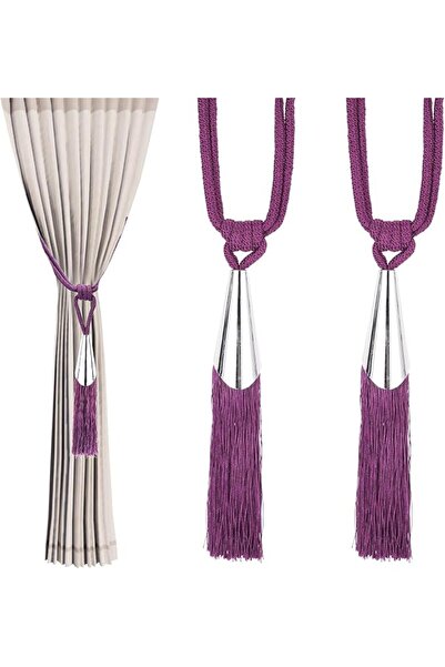 PATIKIL Curtain Tassel Tiebacks, 2 Pack 28" Curtain Holdbacks Rope with Tasse...