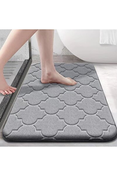 Aissiora Bathroom Mat Non Slip Super Absorbent Stain Resistant Quick Dry Thin...