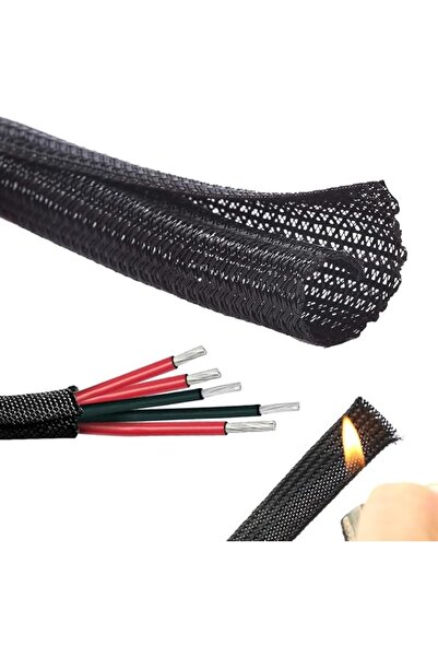 ELEPHANTBOAT 6.6ft Braided Cable Sleeve, Self-Closing Cable Protector Sleeve ...