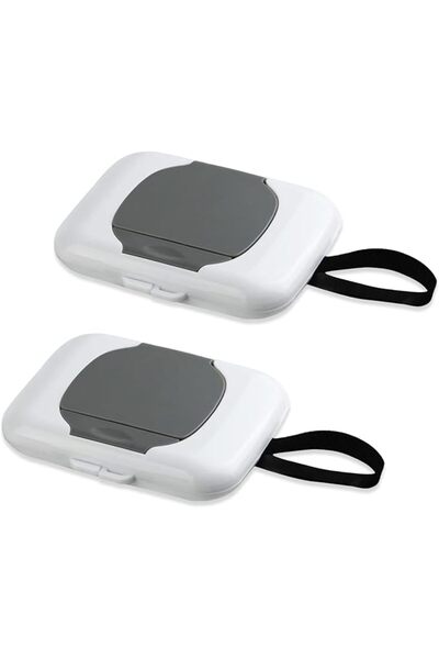 Yelajoy 2-Pack Wet Wipes Dispenser Box, Reusable Baby Wipes Dispenser Portabl...