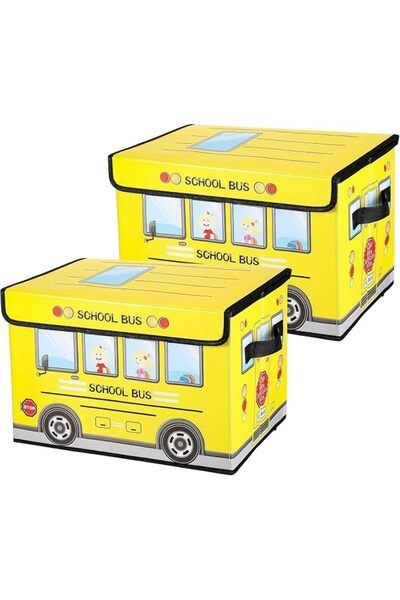 Paporich 2Pcs Foldable Toy Storage Box, Large Collapsible Toy Organizers - St...