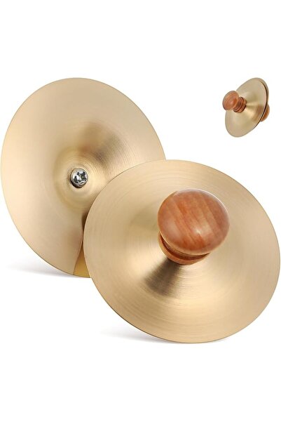 TERRIFI Pair of Mini Finger Cymbals 7 cm Brass Handheld Percussion Instrument...