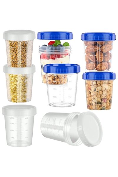 Generic Storage Containers with Lids, 120ml, 8 Pack, Reusable Plastic Sauce C...