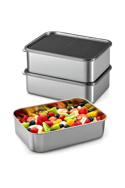 Generic Food Storage Containers 1500ml with Lids, KASTWAVE 304 Stainless Stee...