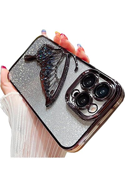 GENERAL for iPhone 13 Glitter 3D Butterfly Case, Cute Luxury Bling Sparkle Li...