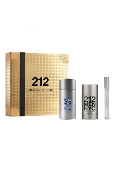 Carolina Herrera 212 Men, Eau de Toilette, 100 ml + 10 ml and Deostick 75 ml
