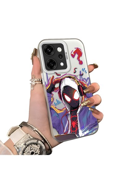 ucuc Oppo Reno14 Pro Compatible Spiderman Dual Case Acrylic Back Silicone Edg...