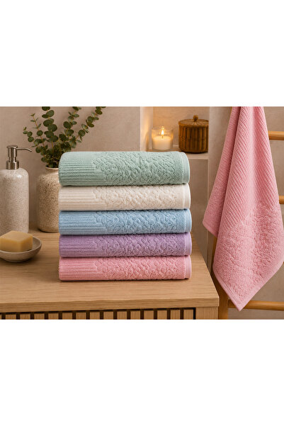 Genel Markalar Gonca Renkli Havlu 50x90 cm 6'lı Set %100 Pamuk