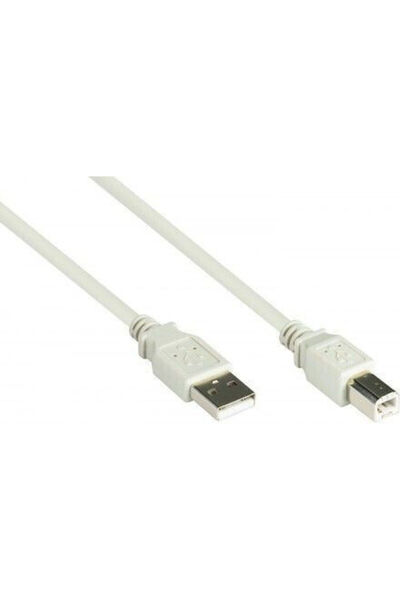 Good Connections Καλώδιο USB 2.0 0,25μ A-αρσενικό σε B-αρσενικό Γκρι (2510-025)