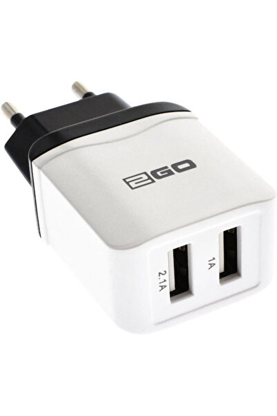 2go Φορτιστής Χωρίς Καλώδιο με 2 Θύρες USB-A Λευκό (795999)