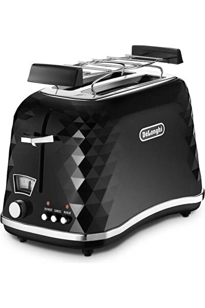 De'Longhi Brillante Τοστιέρα 2 Θέσεων 900W Μαύρο Κωδικός: CTJ 2103.BK