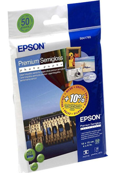 EPSON Φωτογραφικό Χαρτί Premium Ημιγυαλιστερό A6 (10x15) 251γρ/τμ για Εκτυπωτ...