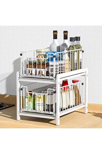 GENERAL Under Sink Organizer and Storage, 2 Tier Pull Out Under Cabinet Organ...