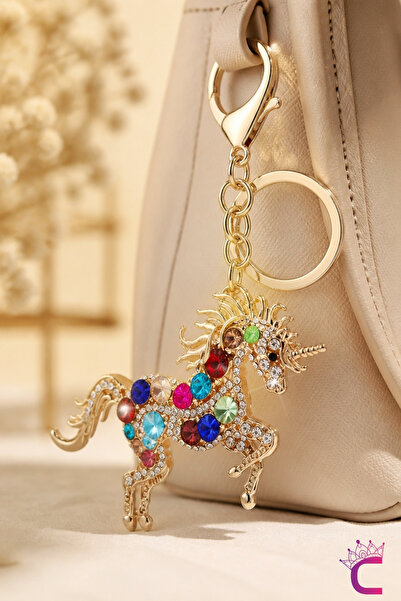 Cinderella Breloc ornament decorativ pentru geantă, cu figurină de cal unicor...
