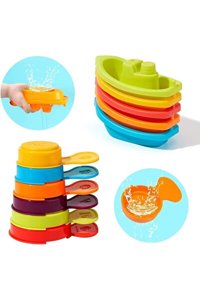 KASTWAVE 11 Pcs Baby Bath Toys, Mold-Free Bathtub Play Set, Toddler Water Tab...