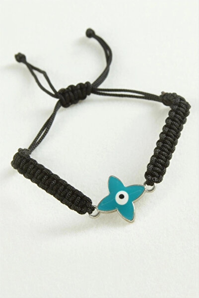 Mercansa Flower Evil Eye Macrame Rope Bracelet