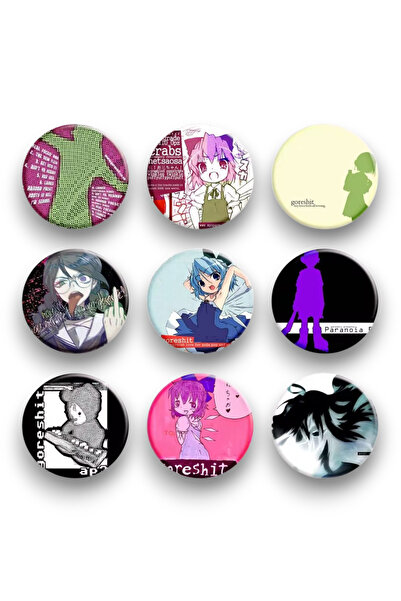 Major Selection Goreshit Album Covers 44mm Buton Rozet Seti 9lu