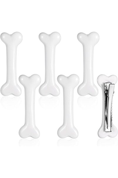 KASTWAVE Gothic Skull Skeleton Hair Pins 6 Pcs, White Bone Hair Clips, for Wo...