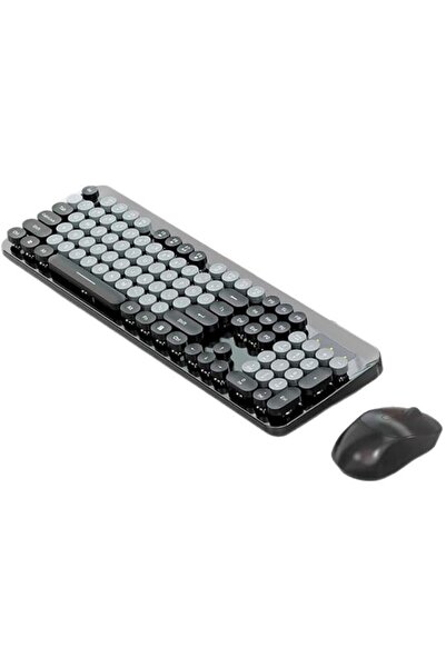 GENERAL XUMIUZIY Wireless Keyboard and Mouse Combo, Cute Round Keycaps, 104 K...
