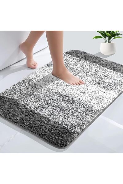 Naxifly Bathroom Rug Mat 80x50cm, Bath Rug Set Bathroom Rug TPR Backing, Non ...