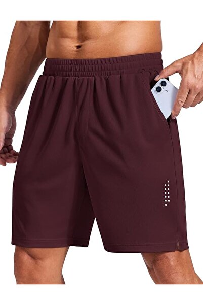 COOFANDY Mens Athletic Running Shorts with Zipper Pockets Quick Dry 7" Gym Wo...