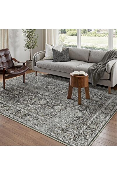 GENERAL PureCozy Vintage Beige Living Room Rugs 80x150cm Washable Rugs | Non ...